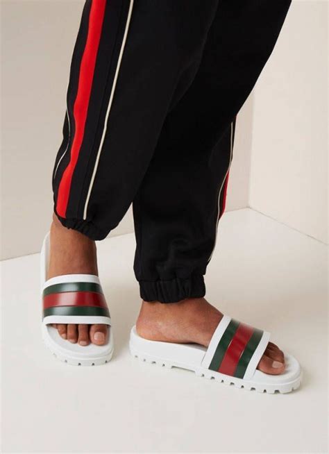 gucci slipper met web detail|Gucci Slippers for Men .